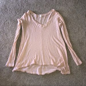 Free People Pink Long Sleeve